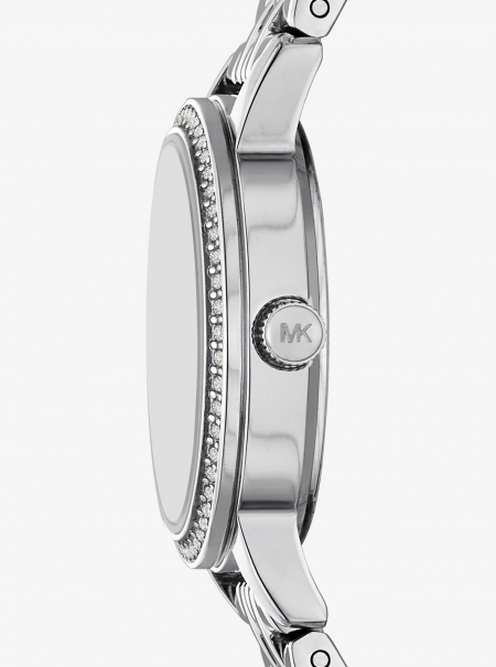 Michael Kors Mini Melissa Pavé Silver-Tone Watch