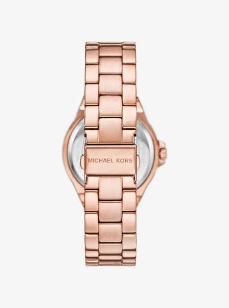 Michael Kors Lennox Pavé Rose Gold-Tone Watch