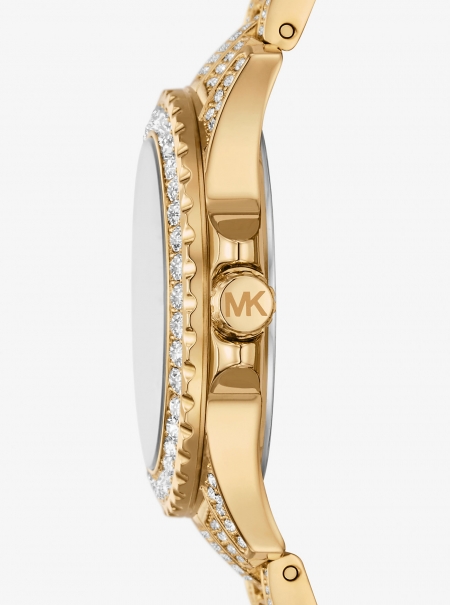 Michael Kors Mini Everest Pavé Gold-Tone Watch