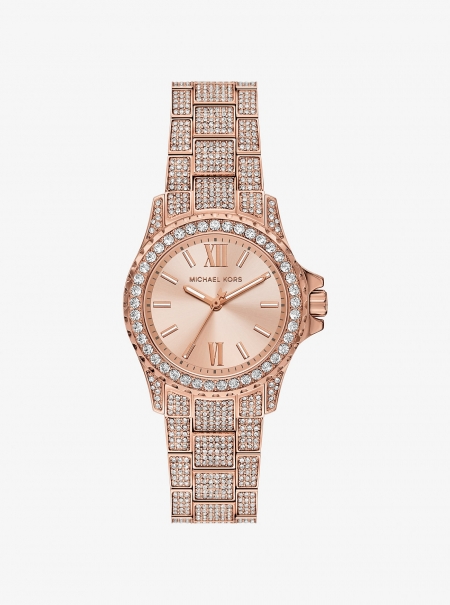 Michael Kors Mini Everest Pavé Rose Gold-Tone Watch