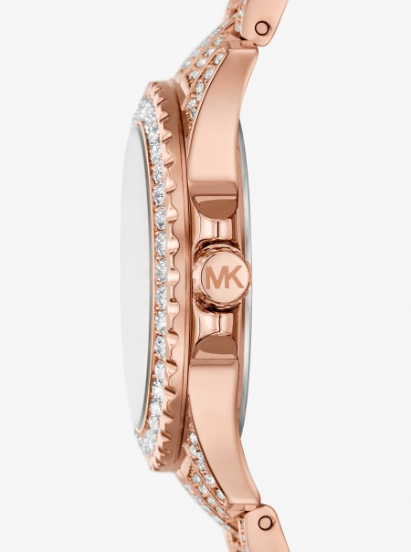Michael Kors Mini Everest Pavé Rose Gold-Tone Watch