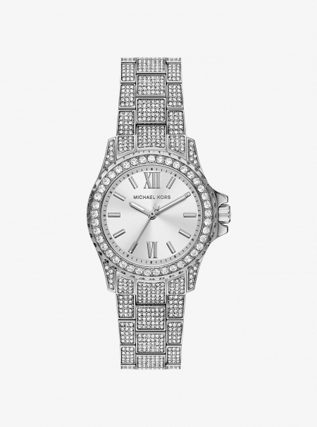 Michael Kors Mini Everest Pavé Silver-Tone Watch