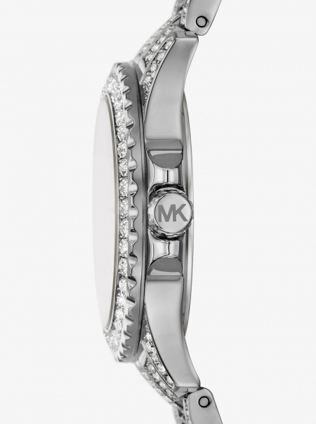 Michael Kors Mini Everest Pavé Silver-Tone Watch