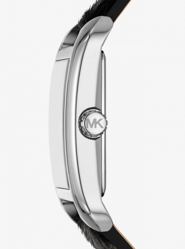 Michael Kors Monroe Leopard Print Calf Hair Watch