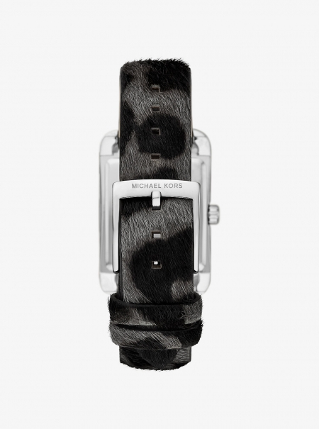 Michael Kors Monroe Leopard Print Calf Hair Watch