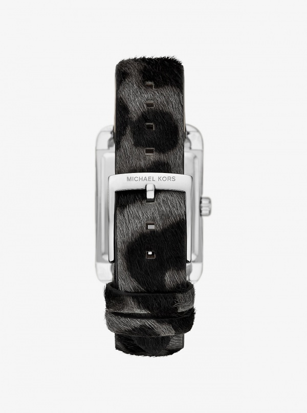 Michael Kors Monroe Leopard Print Calf Hair Watch