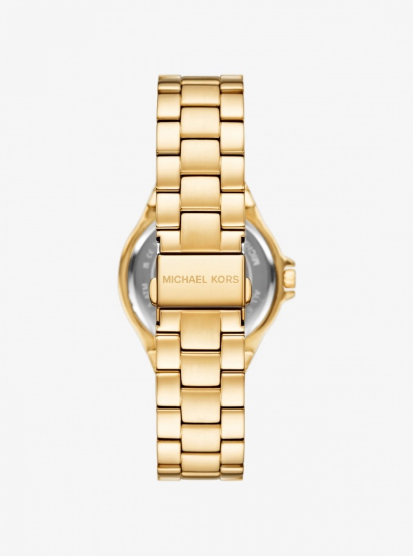 Michael Kors Mens Lennox Pavé Gold-Tone Watch