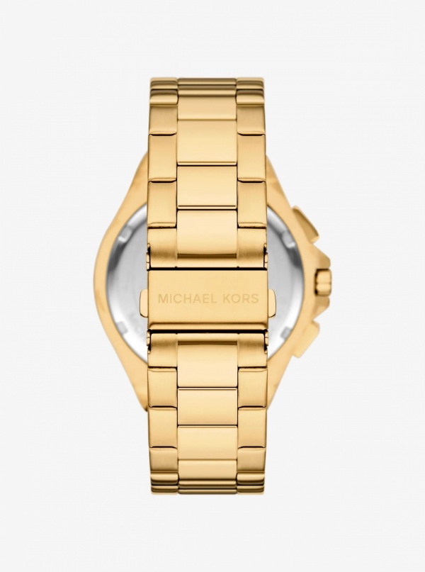 Michael Kors Mens Oversized Lennox Gold-Tone Watch