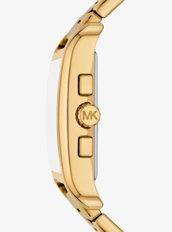 Michael Kors Mens Monroe Gold-Tone Watch
