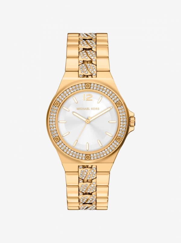 Lennox Pavé Gold-Tone Watch