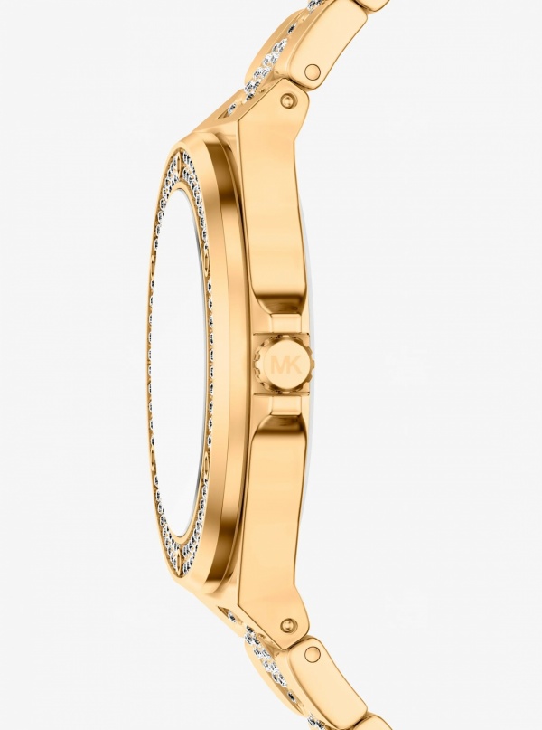 Lennox Pavé Gold-Tone Watch