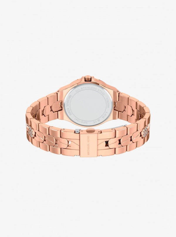 Lennox Pavé Rose Gold-Tone Watch