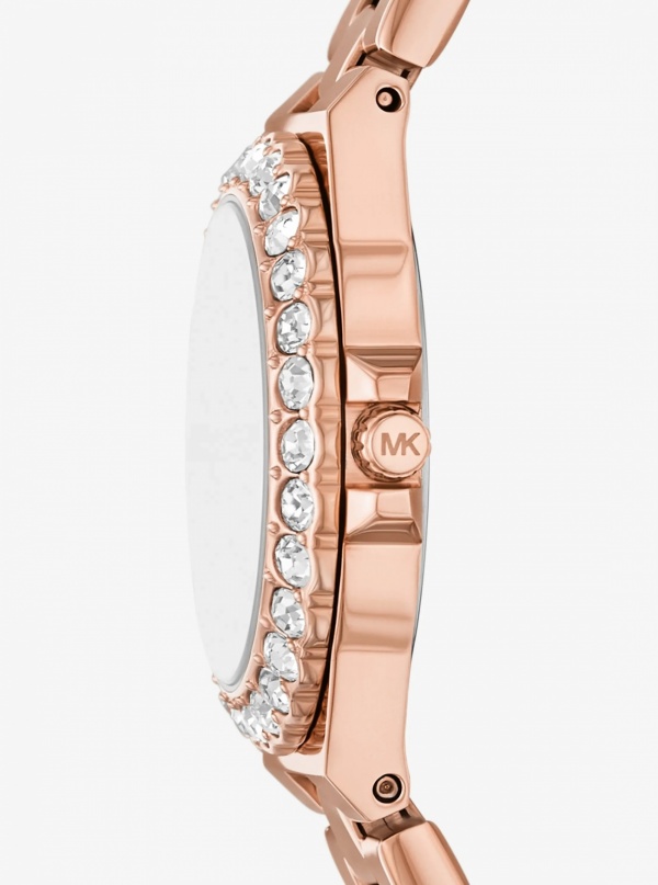 Mini Lennox Pavé Rose Gold-Tone Watch