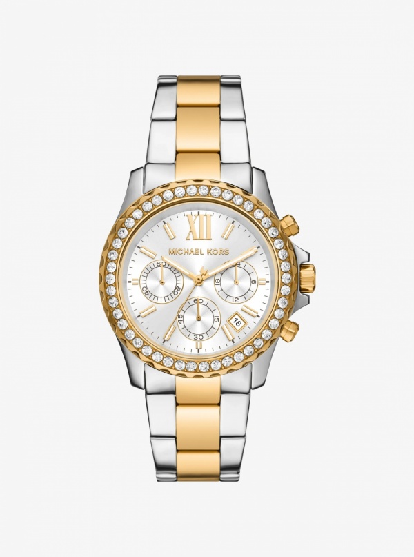 Oversized Everest Pavé Two-Tone Watch