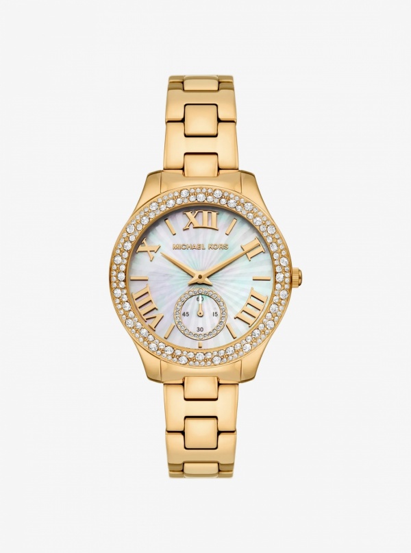 Liliane Pavé Gold-Tone Watch