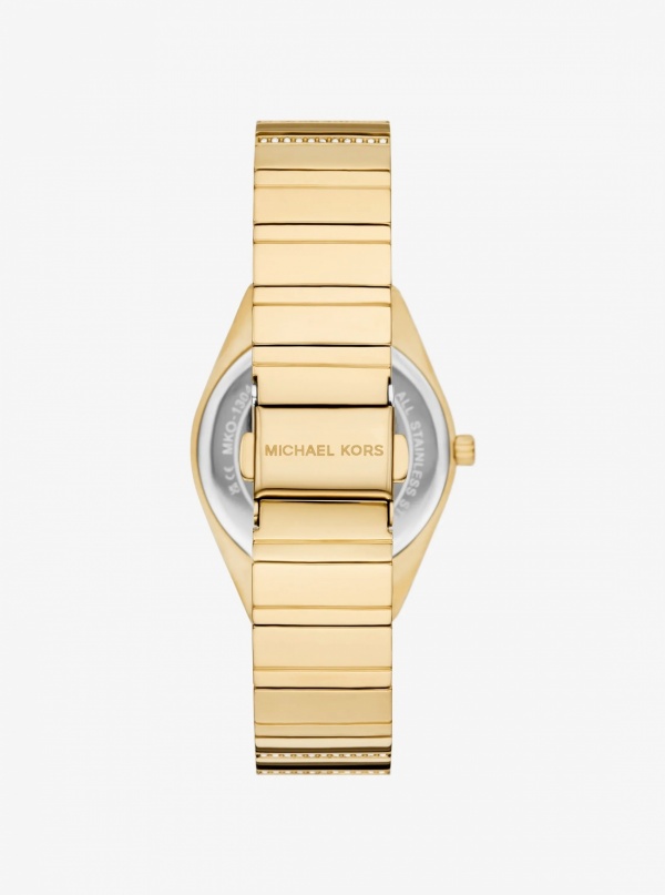 Mini Lennox Pavé Gold-Tone Watch