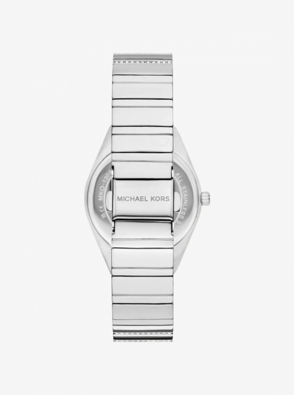 Mini Lennox Pavé Silver-Tone Watch