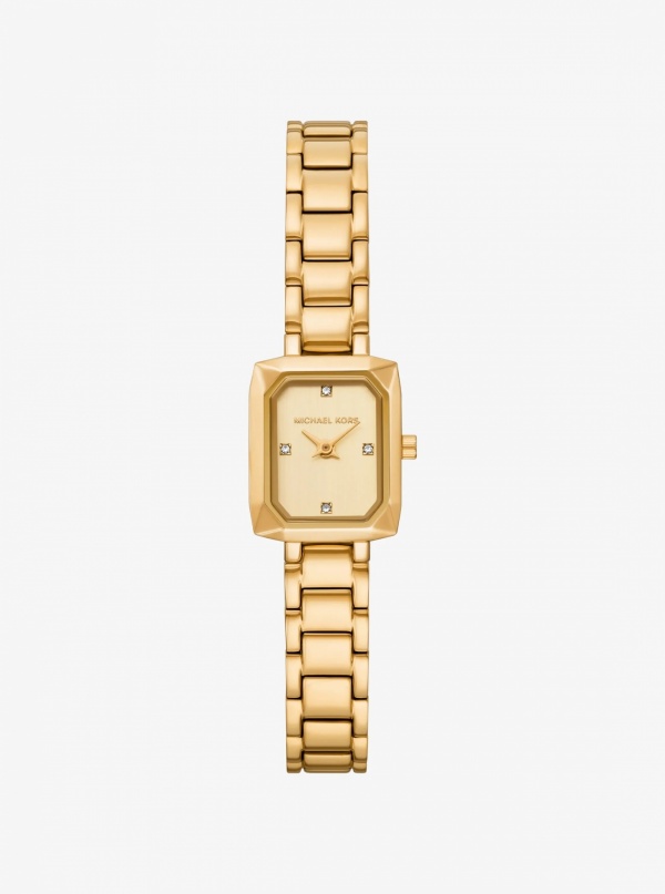 Micro Alane Pavé Gold-Tone Watch