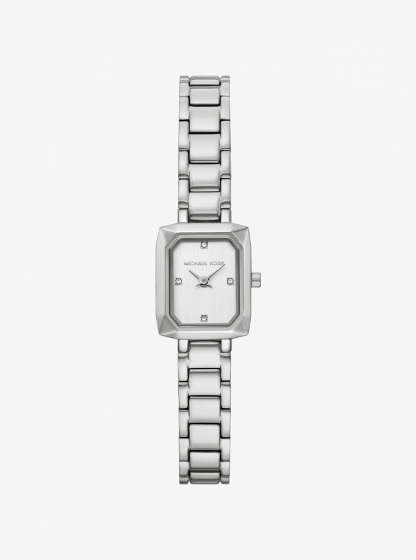 Micro Alane Silver-Tone Pavé Watch