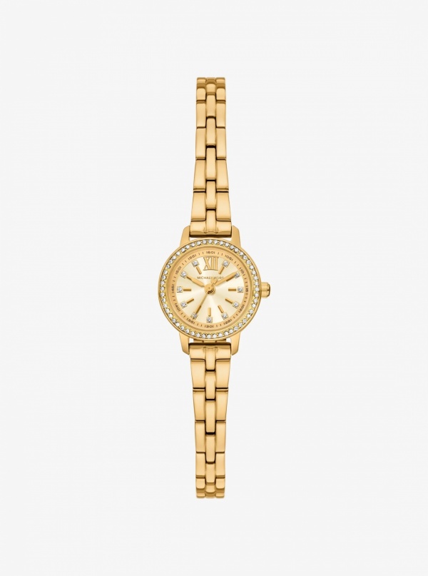 Micro Melissa Pavé Gold-Tone Watch
