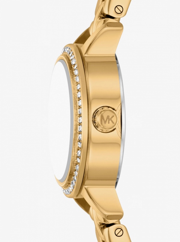 Micro Melissa Pavé Gold-Tone Watch