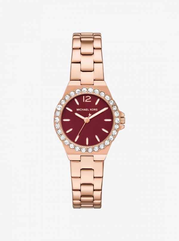 Mini Lennox Pavé Rose Gold-Tone Watch