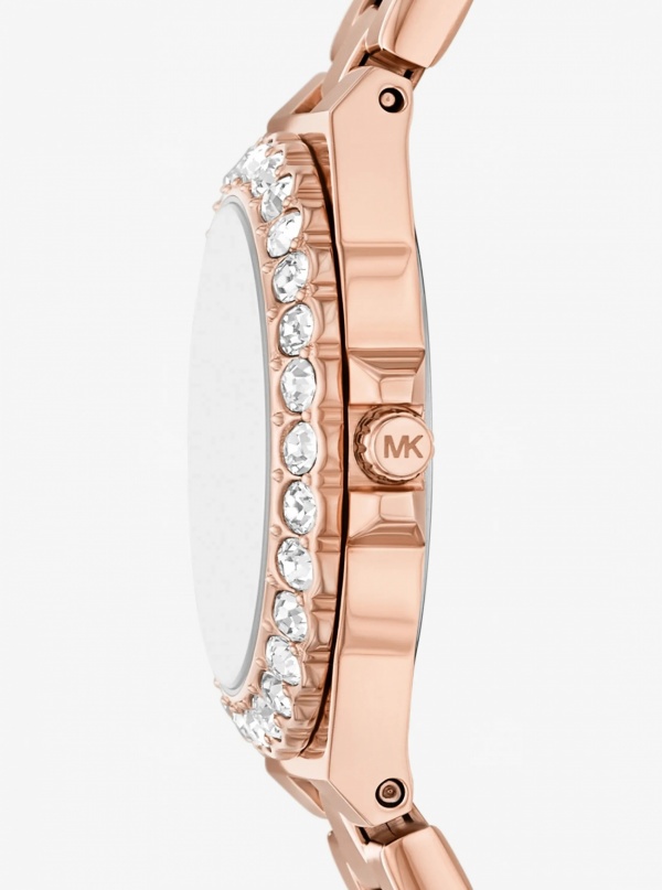 Mini Lennox Pavé Rose Gold-Tone Watch