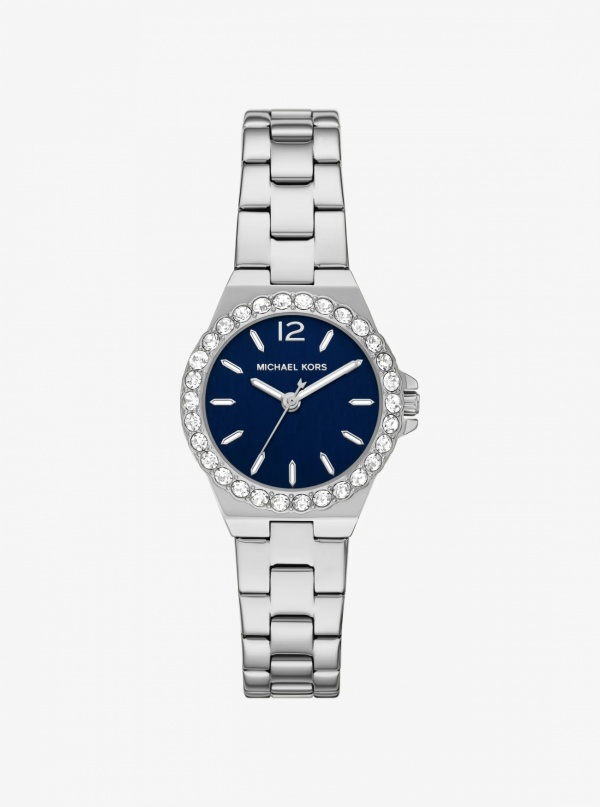 Mini Lennox Pavé Silver-Tone Watch