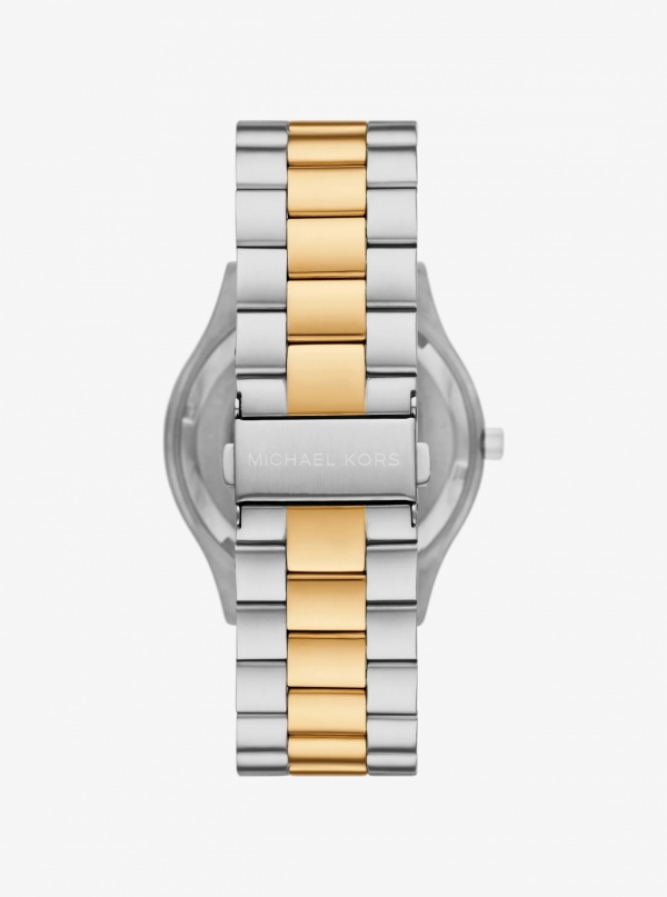 Michael Kors Mens Oversized Aspyn Two-Tone Watch