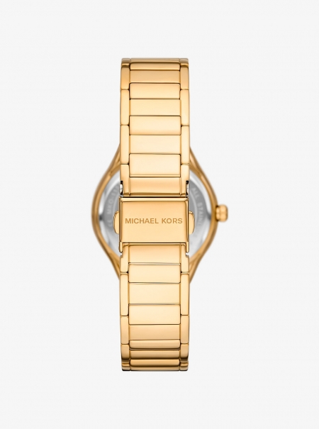 Michael Kors Mini Sylvia Pavé Gold-Tone Watch and Bracelet Gift Set