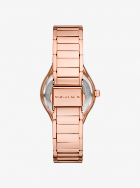 Michael Kors Mini Sylvia Pavé Rose Gold-Tone Watch and Bracelet Gift Set