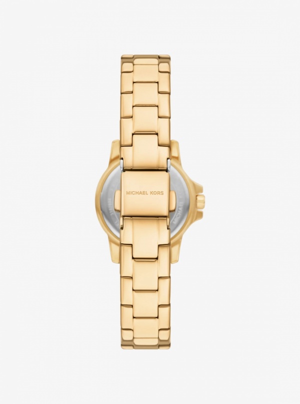 Petite Everest Gold-Tone Watch and Pavé Bangle Jewelry Gift Set