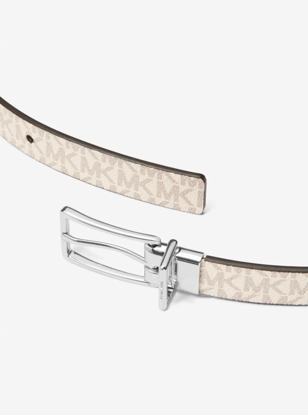 Michael Kors Reversible Signature Logo and Leather Belt