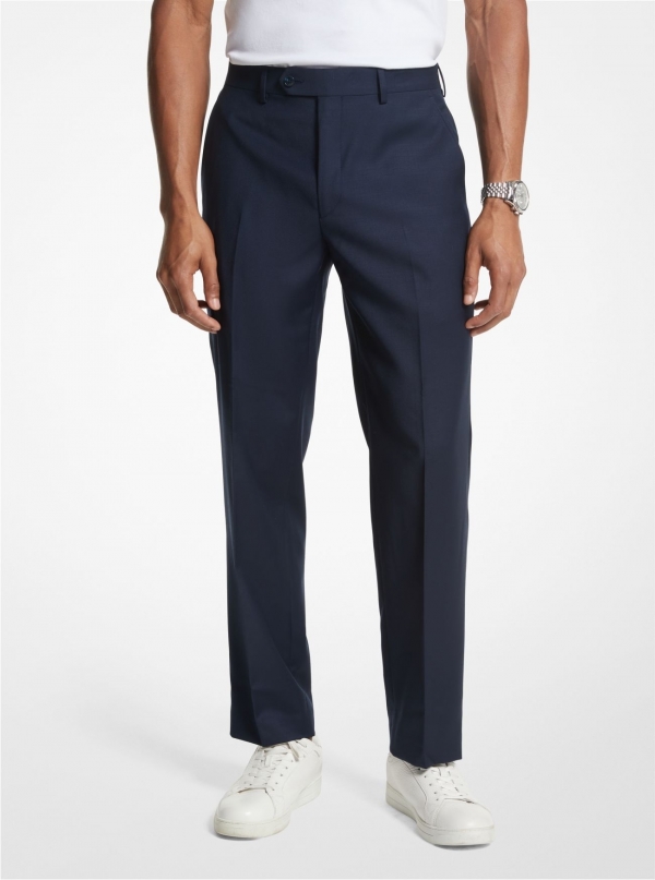 Michael Kors Mens Modern-Fit Wool Blend Suit Pants
