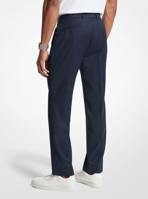 Michael Kors Mens Modern-Fit Wool Blend Suit Pants