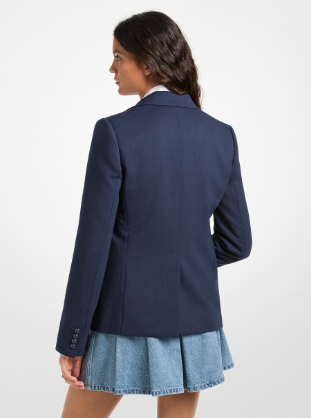 MICHAEL Michael Kors Stretch Wool Blend Twill Blazer