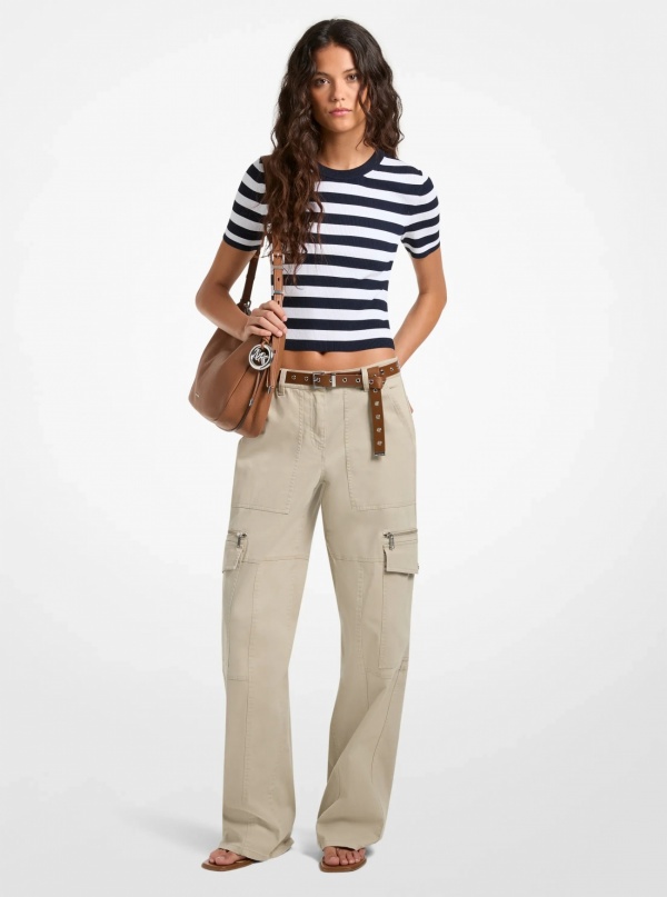 Stretch Cotton Utility Cargo Pants