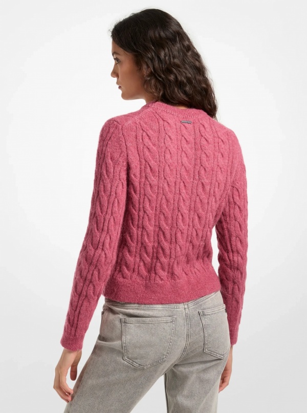 Michael Kors Cable Knit Nylon and Alpaca Blend Sweater