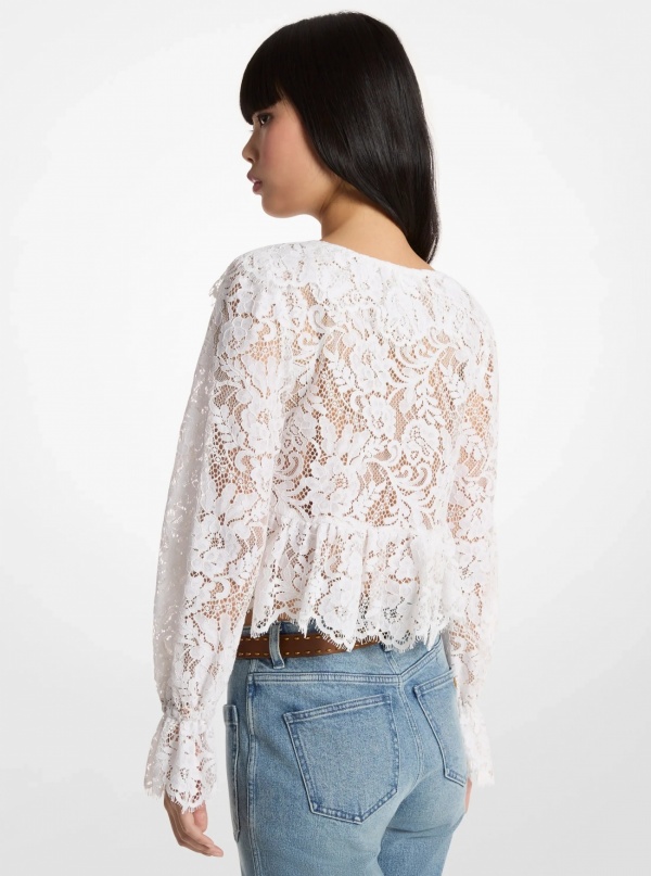 Michael Kors Corded Floral Lace Blouse