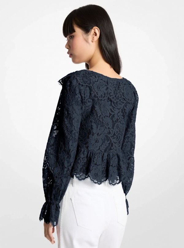 Michael Kors Corded Floral Lace Blouse
