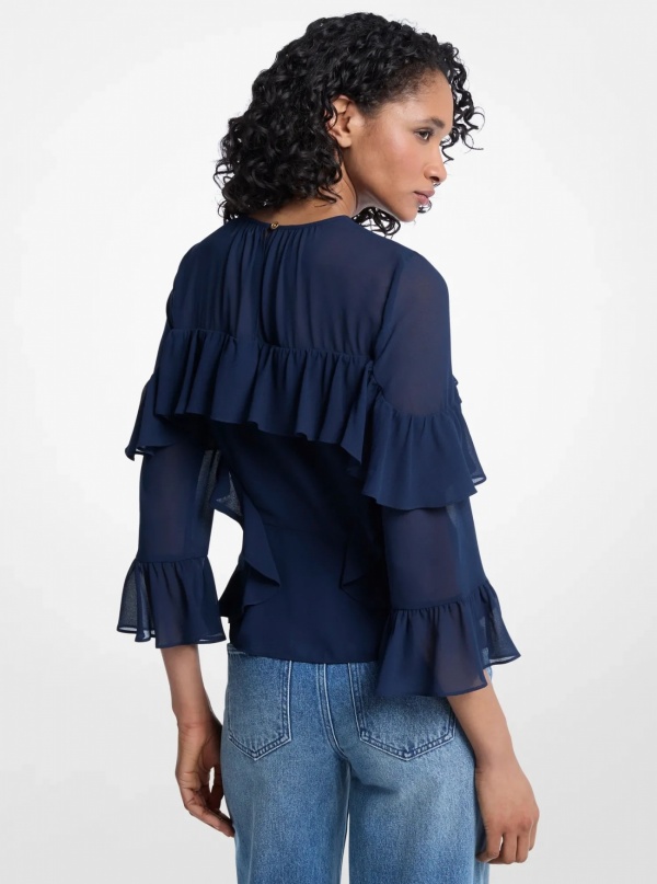 Michael Kors Ruffled Georgette Blouse