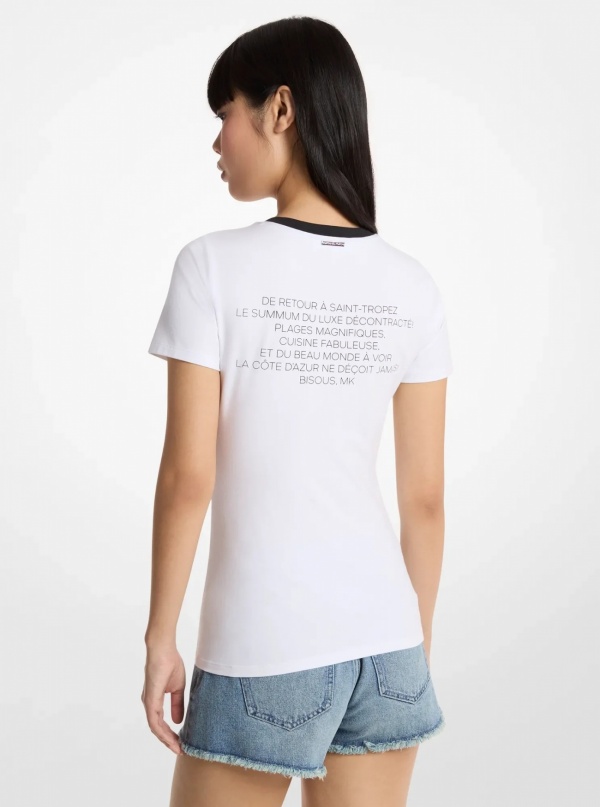 Michael Kors St. Tropez Stretch Cotton T-Shirt