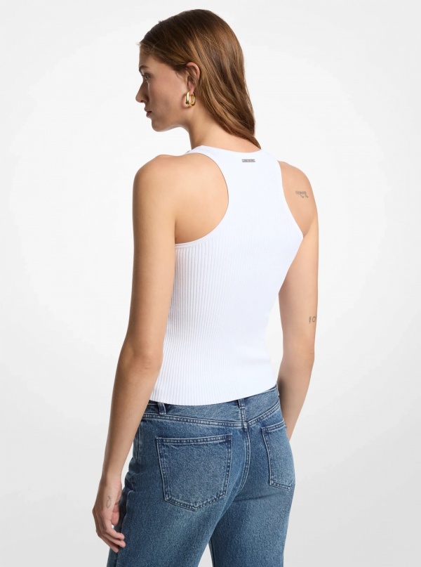 Michael Kors Ribbed Scoop Neck Tank Top