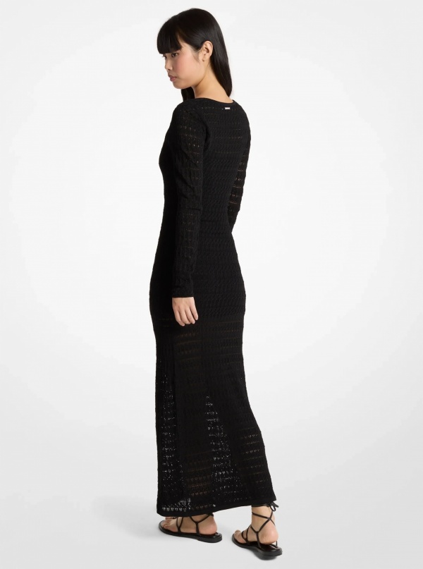 Michael Kors Pointelle Stretch Knit Maxi Dress