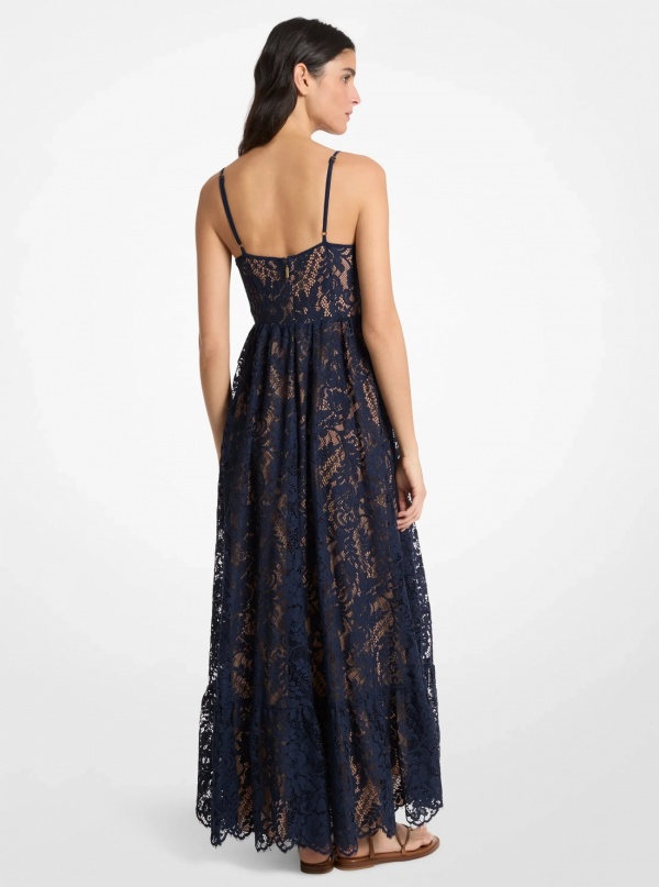 Michael Kors Corded Floral Lace Maxi Dress