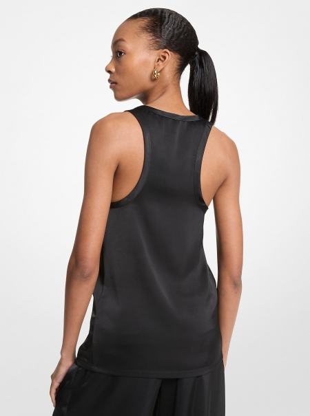 MICHAEL Michael Kors Satin Racerback Tank Top