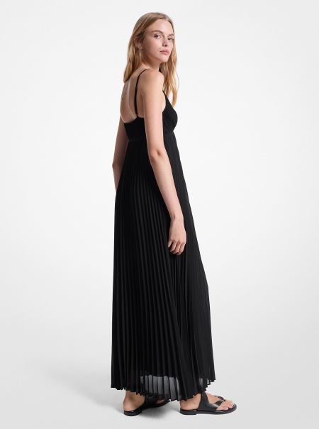 MICHAEL Michael Kors Pleated Georgette Maxi Dress