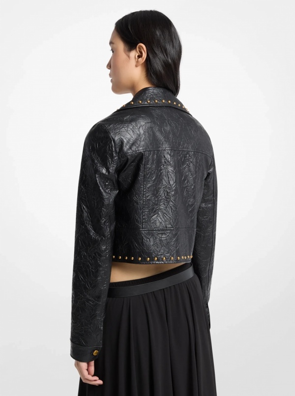 Crinkled Studded Jacket