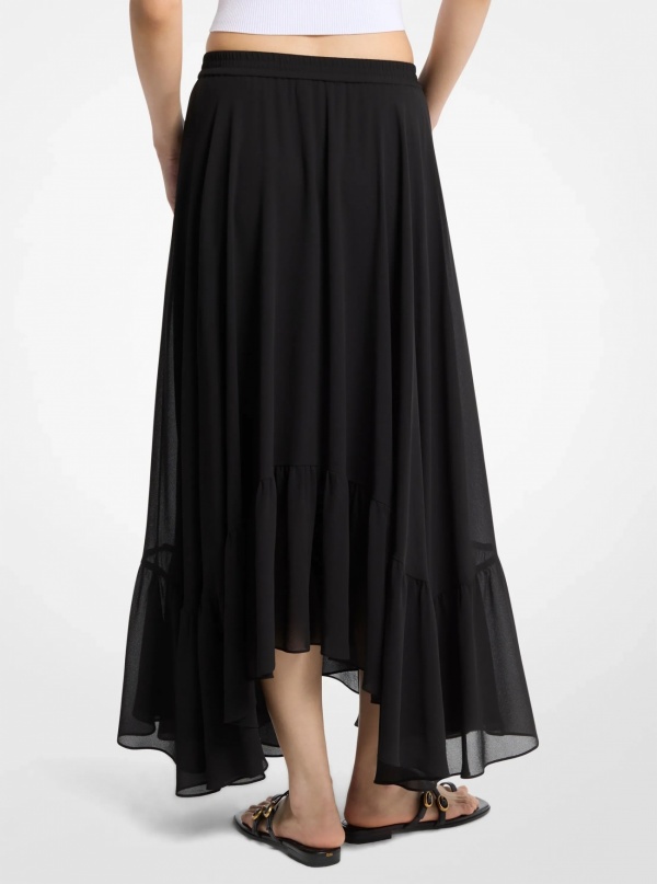 Michael Kors Georgette High-Low Skirt