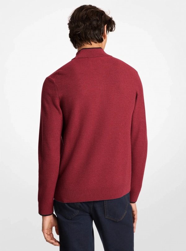 Wool Blend Quarter-Zip Sweater